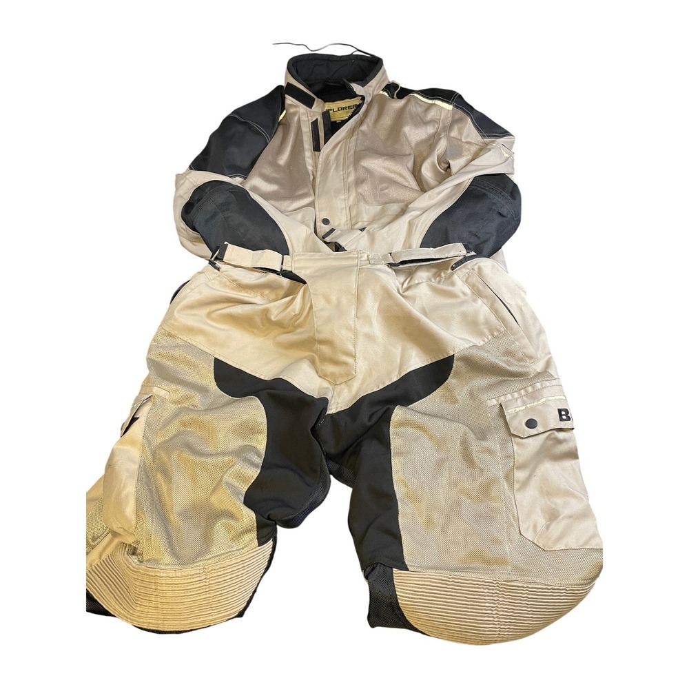BILT Explorer Air Mesh Motorcycle Jacket &‎ Pants Suit Set Men's 3XL / 40W Tan